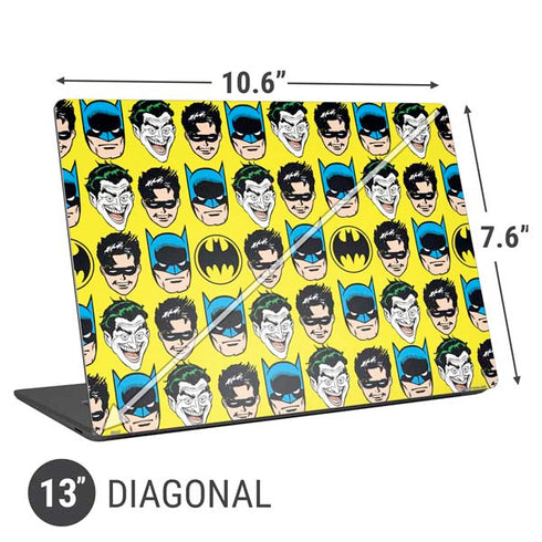 DC Comics Batman Vintage Character Pattern - Joker and Robin Universal Laptop 13in (10.6 x 7.6in) Skin